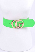 Load image into Gallery viewer, Neon Green CG Logo Fashion Belt Dazzled By B
