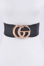 Load image into Gallery viewer, Plus Size Embossed Logo Elastic Belt Dazzled By B
