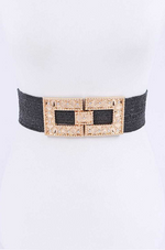 Load image into Gallery viewer, Plus Size Square Buckle Belt - Black Dazzled By B
