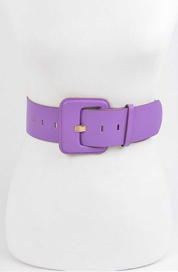 Solid Color Classy Fashion Belt - Purple Dazzled By B