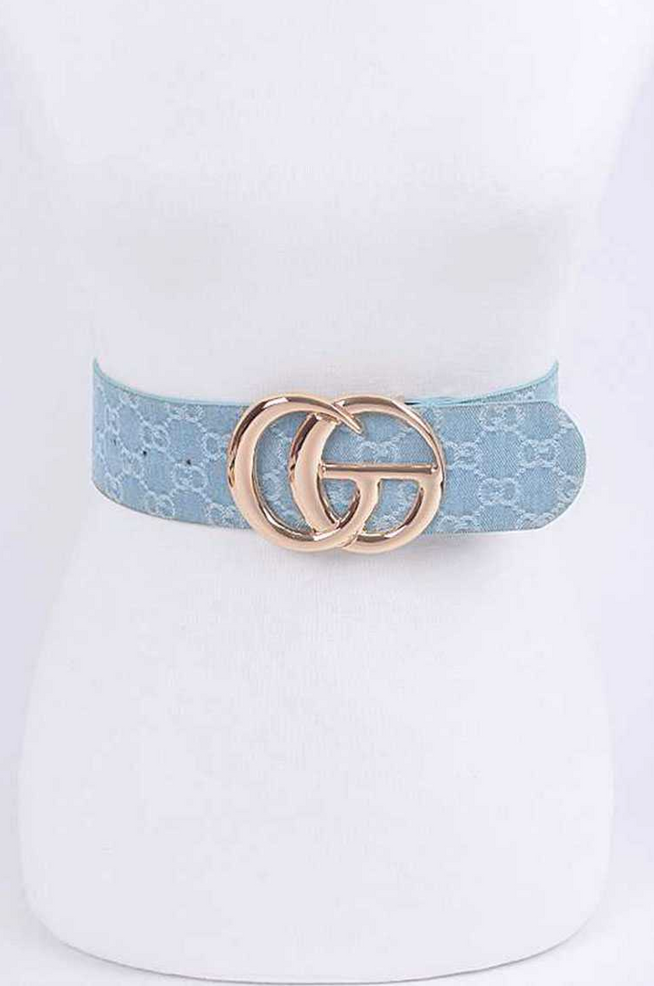 Logo Woven Denim Belt Dazzled By B