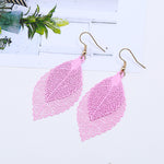 Load image into Gallery viewer, Retro Leaf Earrings - Pink Dazzled By B
