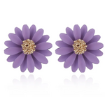 Load image into Gallery viewer, Sunflower Earrings - Purple Dazzled By B
