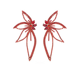 Load image into Gallery viewer, Leaf Shaped Earrings - Red Dazzled By B
