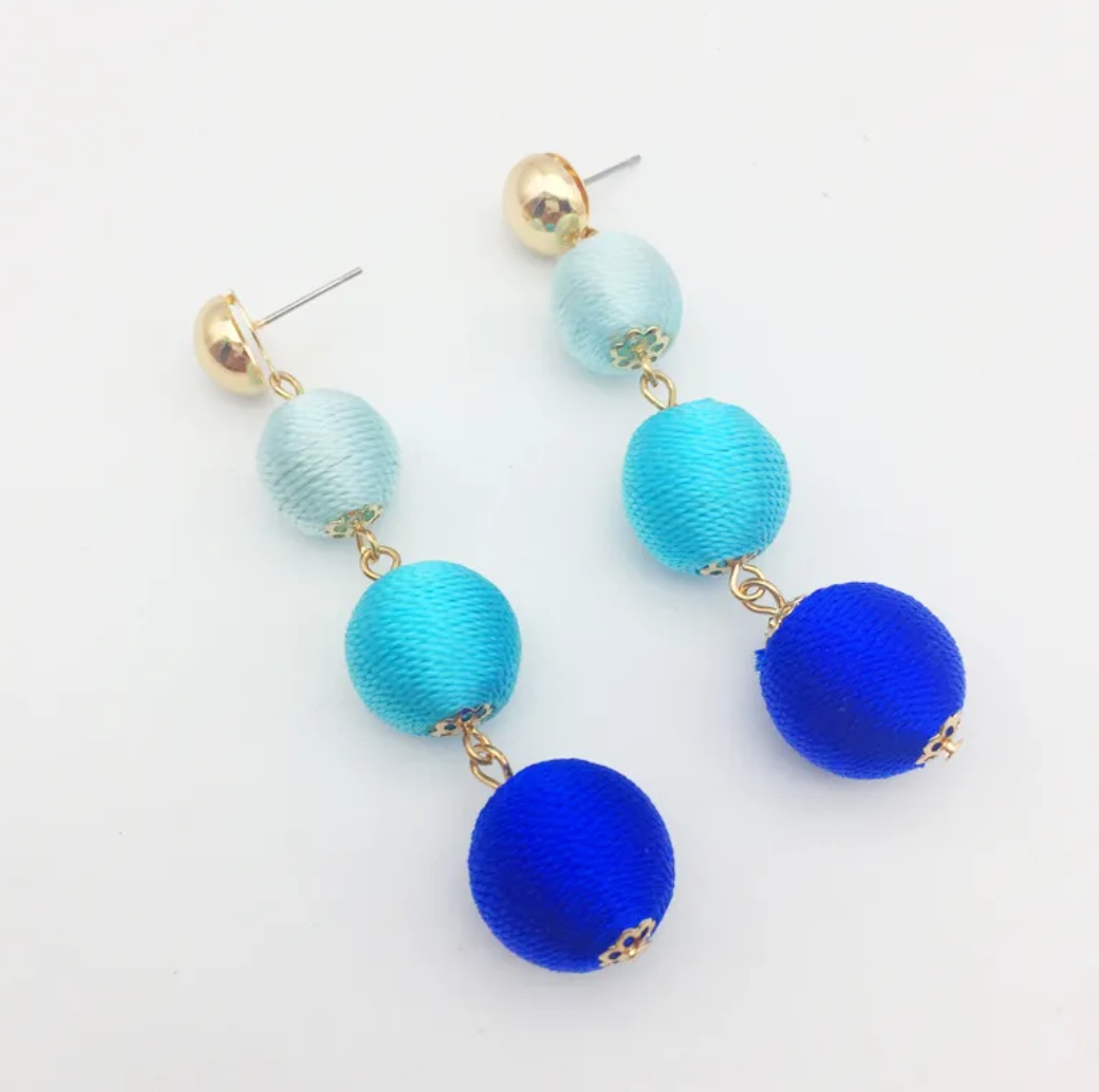 Shades of Blue Necklace & Earring Set Dazzled By B