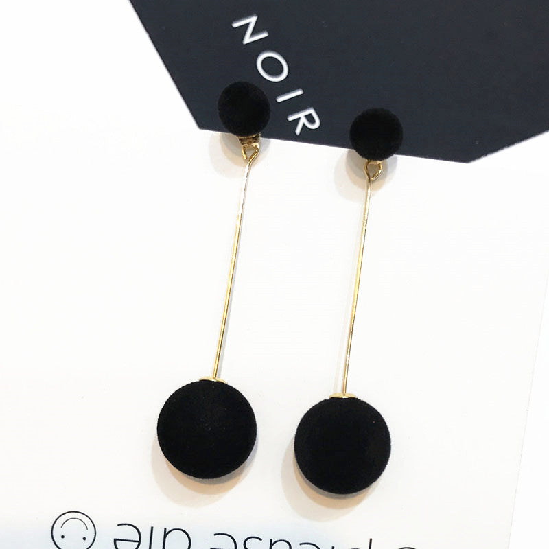 Simple Style Drop Earrings - Black Dazzled By B