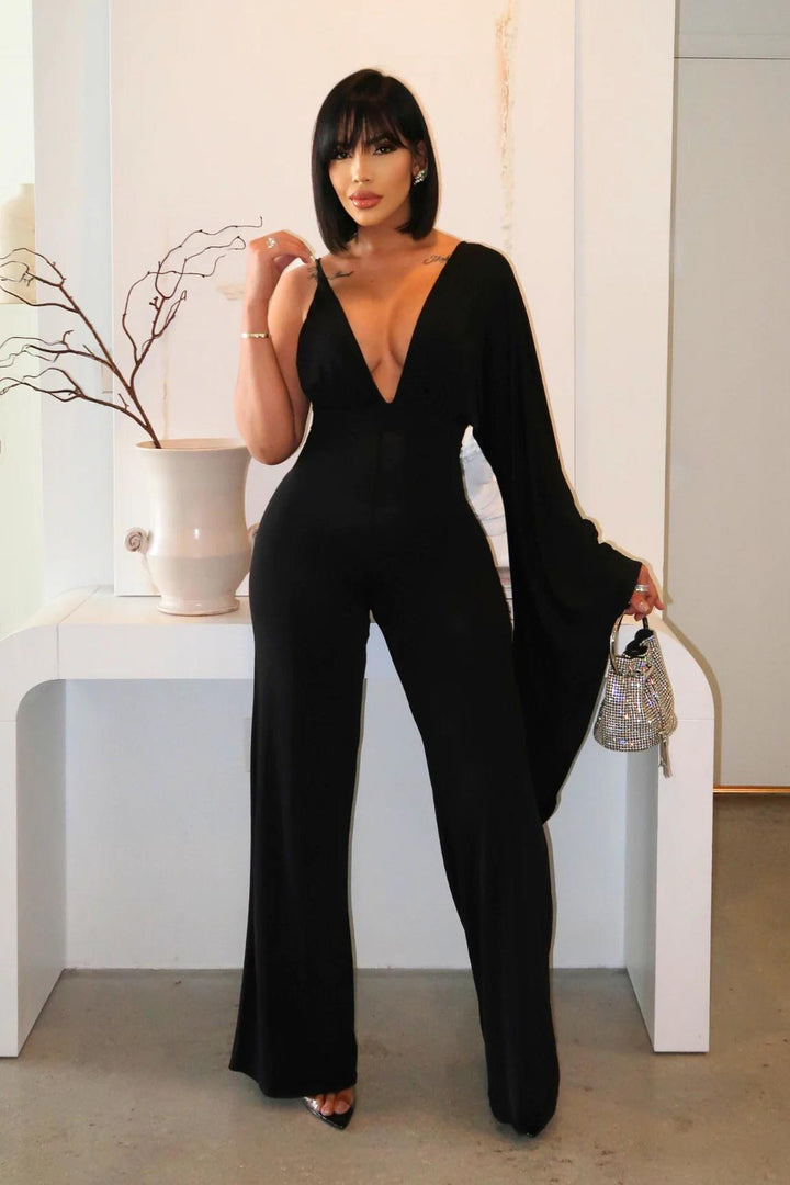 The “Fabulosity” Black Jumpsuit Dazzled By B