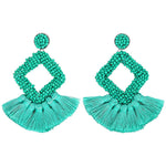 Load image into Gallery viewer, Weaving Resin Earrings - Teal Dazzled By B
