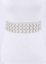 Load image into Gallery viewer, Pearl Studs Clear Belt - Multiple Colors Available Dazzled By B
