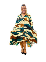 Load image into Gallery viewer, Camouflage Swing Dress Dazzled By B
