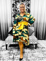 Load image into Gallery viewer, Camouflage Swing Dress Dazzled By B
