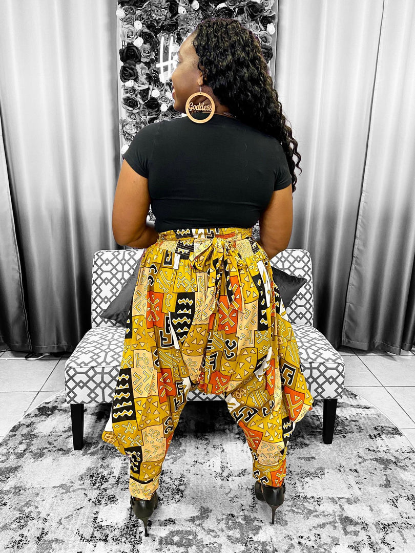 Tribal/Kente Print Harem Style Pants Dazzled By B