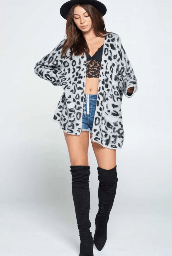 Animal Print Cardigan Dazzled By B