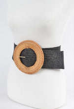 Load image into Gallery viewer, Oversized Bamboo Buckle Waist Elastic Belt Dazzled By B
