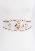 Load image into Gallery viewer, Studded Clear Fashion Belt - Multiple Colors Available Dazzled By B
