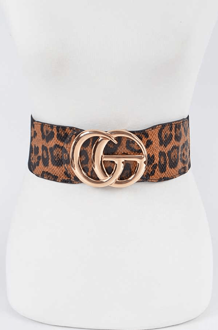 Leopard cheap gucci belt