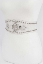 Load image into Gallery viewer, Studded Clear Fashion Belt - Multiple Colors Available Dazzled By B

