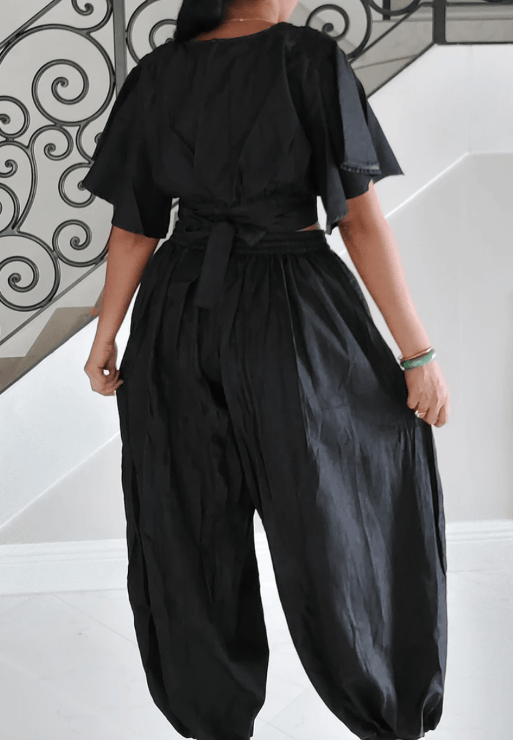 Black Denim Harem Pants Dazzled By B