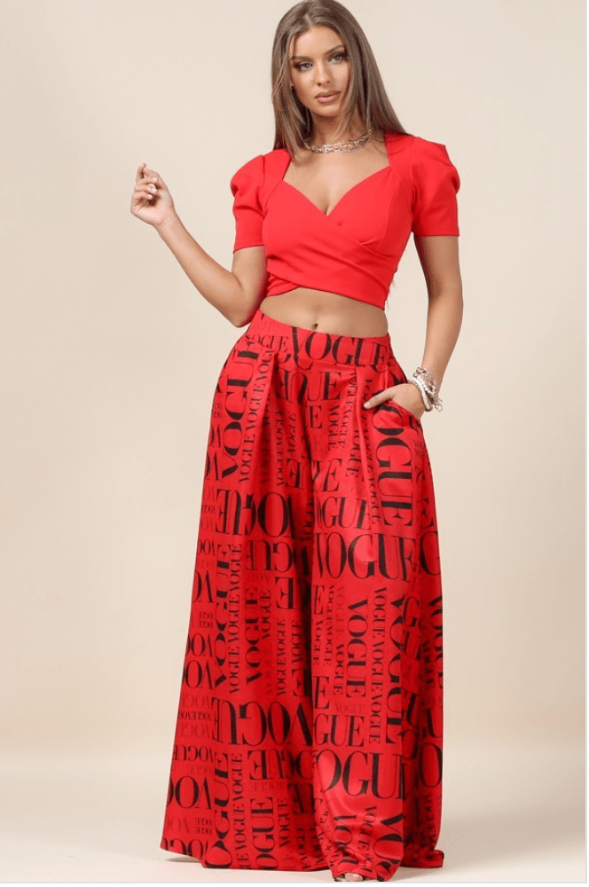 The Vogue Pants - Red Dazzled By B