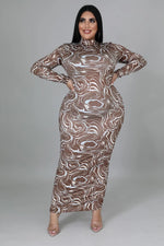 Load image into Gallery viewer, Chocolate Swirl Dress Dazzled By B
