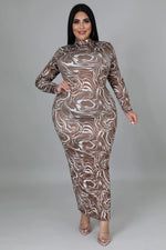 Load image into Gallery viewer, Chocolate Swirl Dress Dazzled By B
