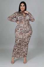 Load image into Gallery viewer, Chocolate Swirl Dress Dazzled By B
