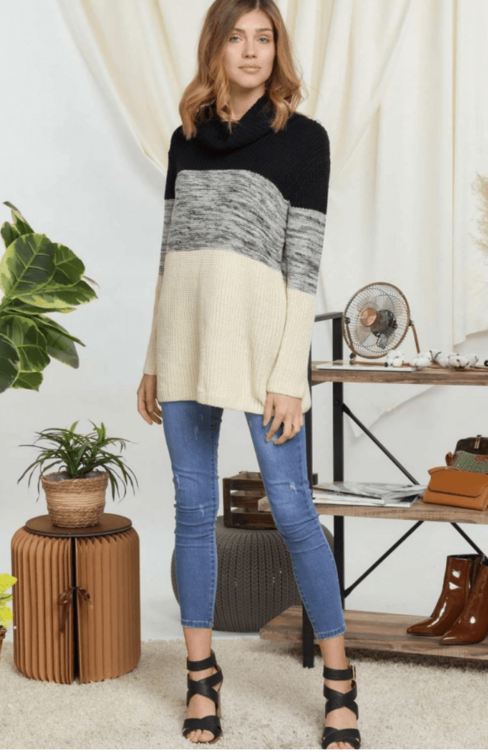 Color Block Sweater Dazzled By B