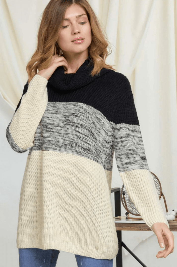 Color Block Sweater Dazzled By B
