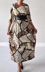 Load image into Gallery viewer, Marble Print Bubble Dress Dazzled By B
