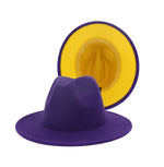 Load image into Gallery viewer, Purple/Yellow Fedora Dazzled By B
