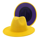 Load image into Gallery viewer, Yellow/Purple Fedora Dazzled By B
