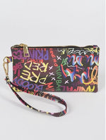 Load image into Gallery viewer, Graffiti Mini/Wristlet Bag - Black Multi Dazzled By B
