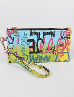 Load image into Gallery viewer, Graffiti Mini/Wristlet Bag - Multi Dazzled By B
