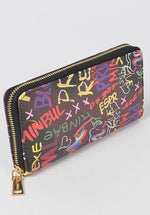 Load image into Gallery viewer, Graffiti Zipper Wallet - Black Dazzled By B
