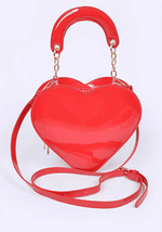 Load image into Gallery viewer, Heart Swing Clutch Bag Red Dazzled By B
