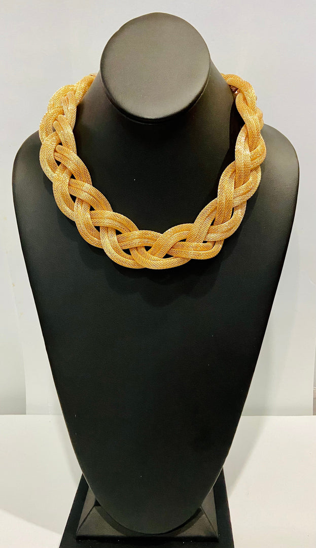 The Braided Necklace - Gold Dazzled By B