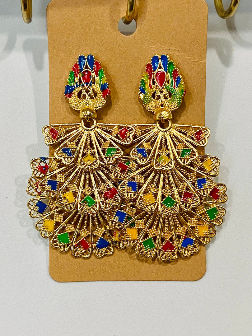 The Parul Earrings - Multi Color Dazzled By B