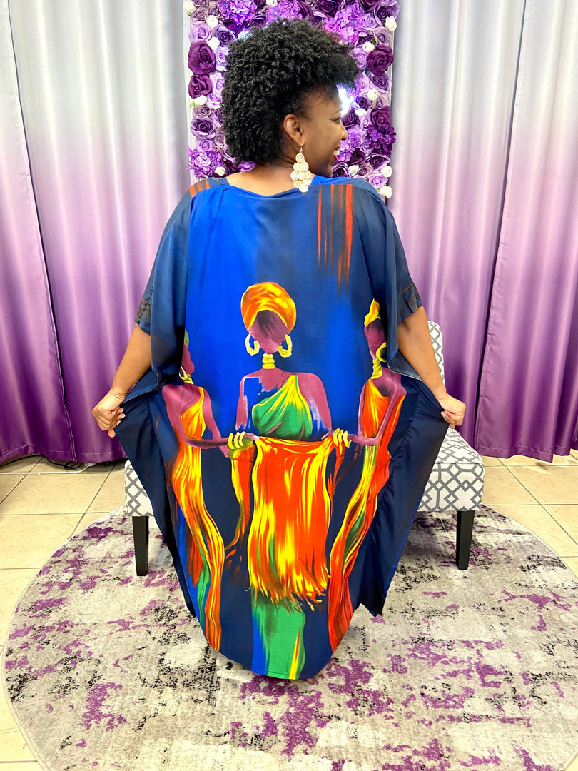 Hand Painted Kaftan Dress - Multiple Colors Available Dazzled By B