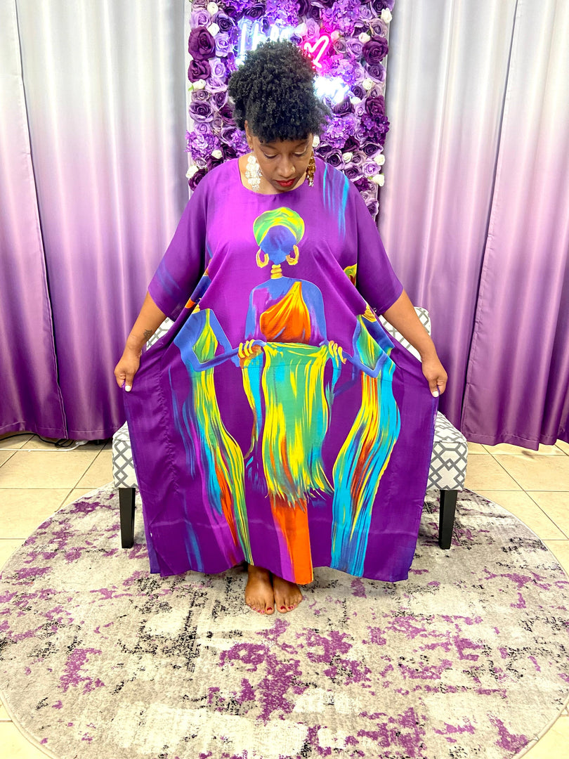 Hand Painted Kaftan Dress - Multiple Colors Available Dazzled By B