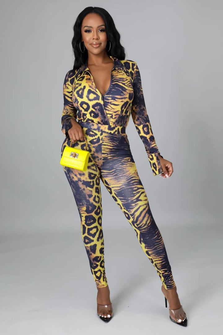 Wild About Me Bodysuit Pant Set Dazzled By B