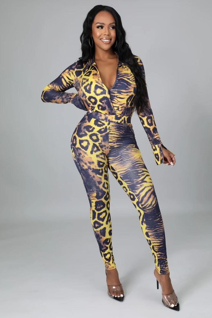 Wild About Me Bodysuit Pant Set Dazzled By B