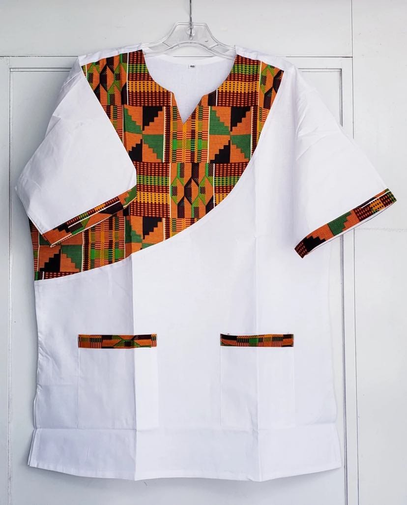 Kente Accent Tunic Shirt Dazzled By B