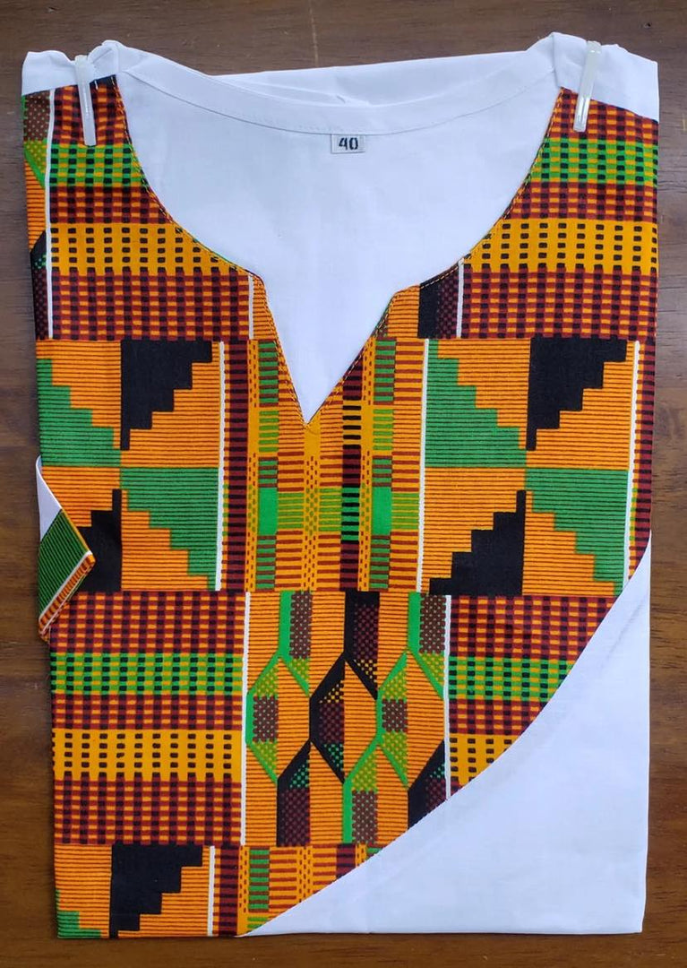 Kente Accent Tunic Shirt Dazzled By B